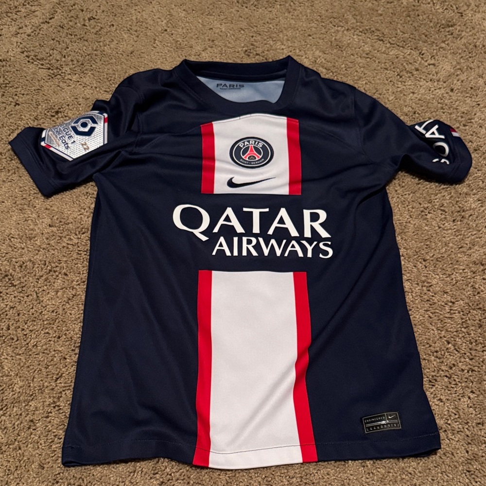 PSG Messi #30 Kids Navy and Red Soccer Jersey